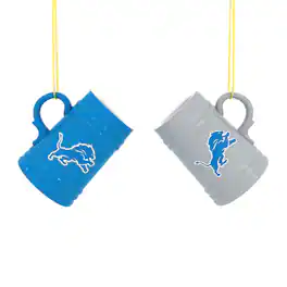 Evergreen Enterprises - Detroit Lions Two-Pack 3" Mini Stein Ornament Set - Multicolor
