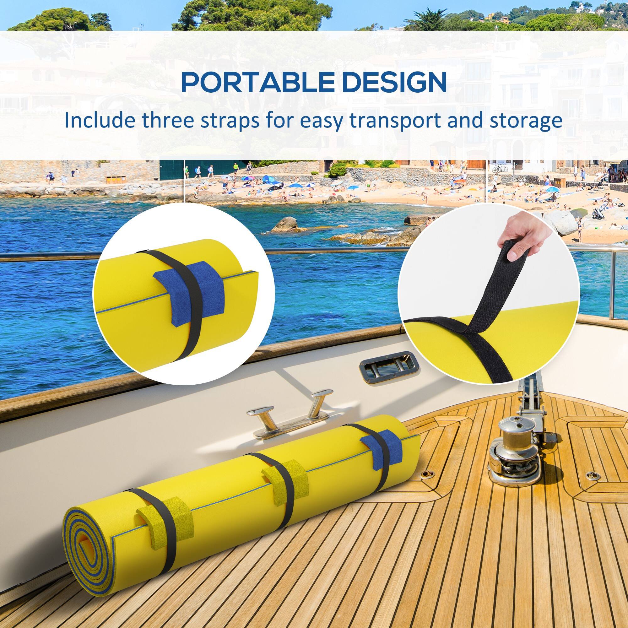 PORTABLE DESIGN
Include three straps for easy transport and storage