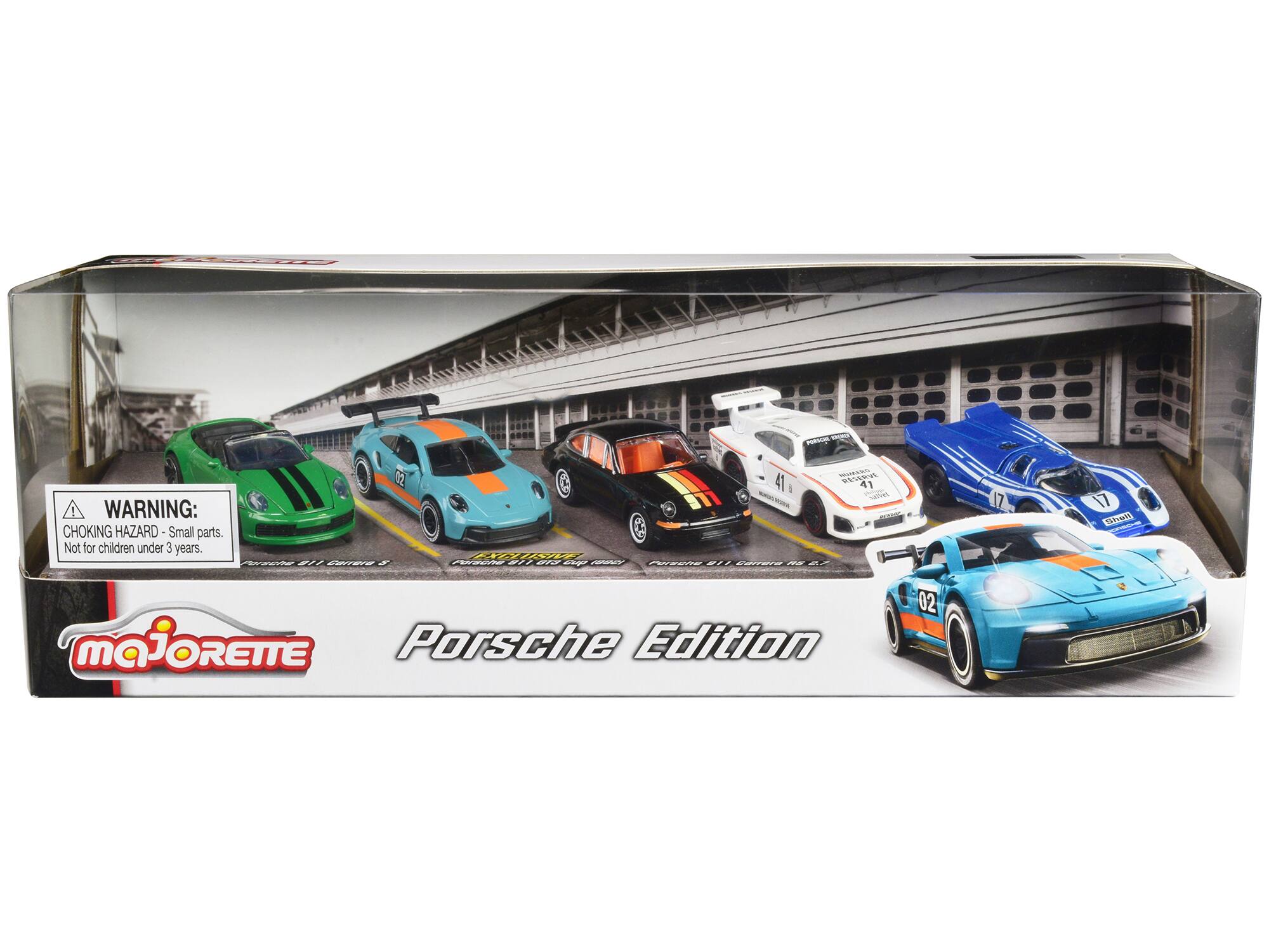 - n 12 ! WARNING: CHOKING HAZARD- Small parts. Not for children under 3 years. PETN P 2 IETere J 6 41 RESA 4 salives   2 ES  JNET WTWEN 515 FE - A2 17 17  majORETTE Porsche Edition 02