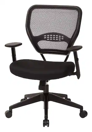 Front. Office Star Products - Space Seating Mesh Fabric Manager Chair - Black.