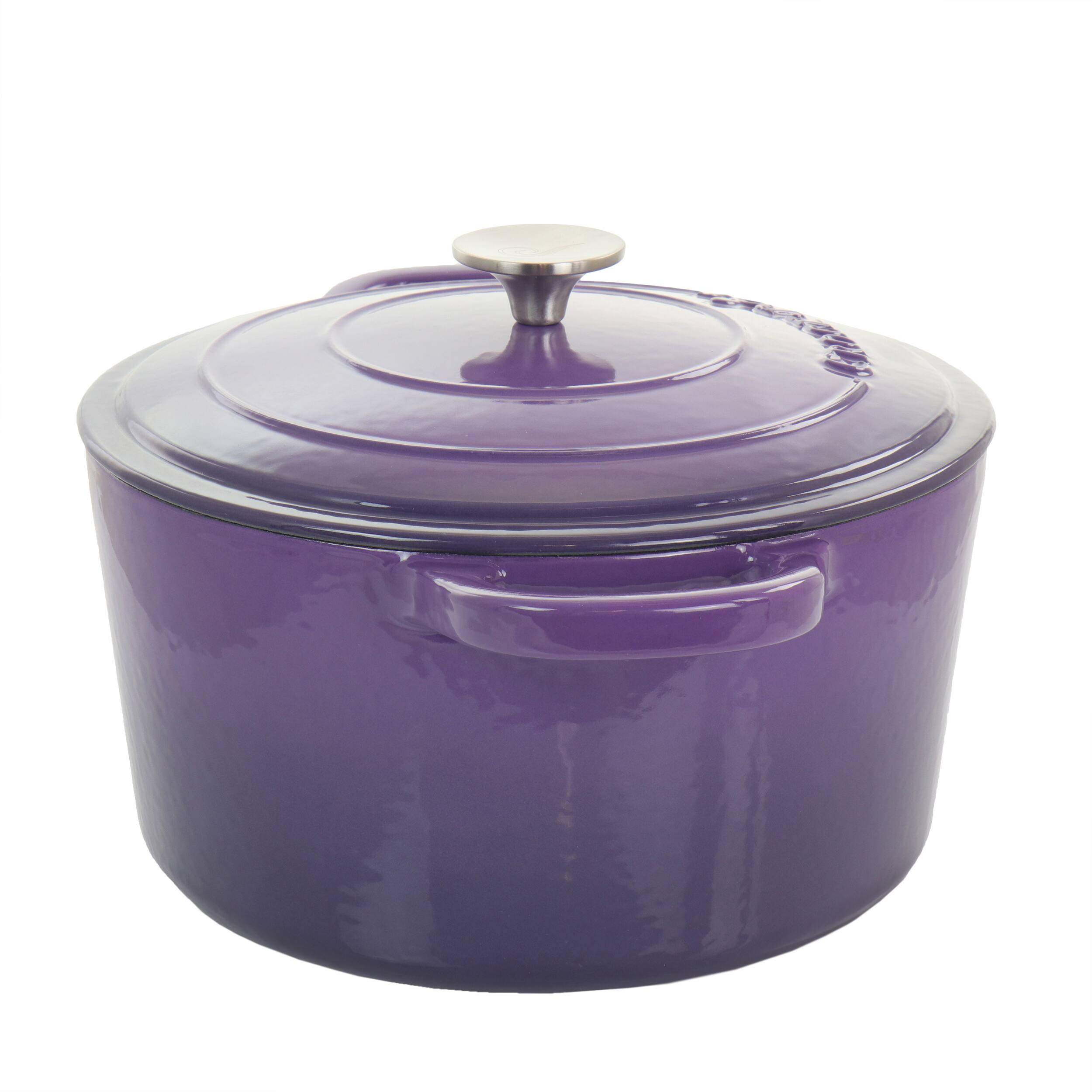 Alt View 8. Gibson - Crock-Pot Artisan 2 Piece 5 Quart Enameled Cast Iron Dutch Oven with Lid in Lavender - Lavendar.