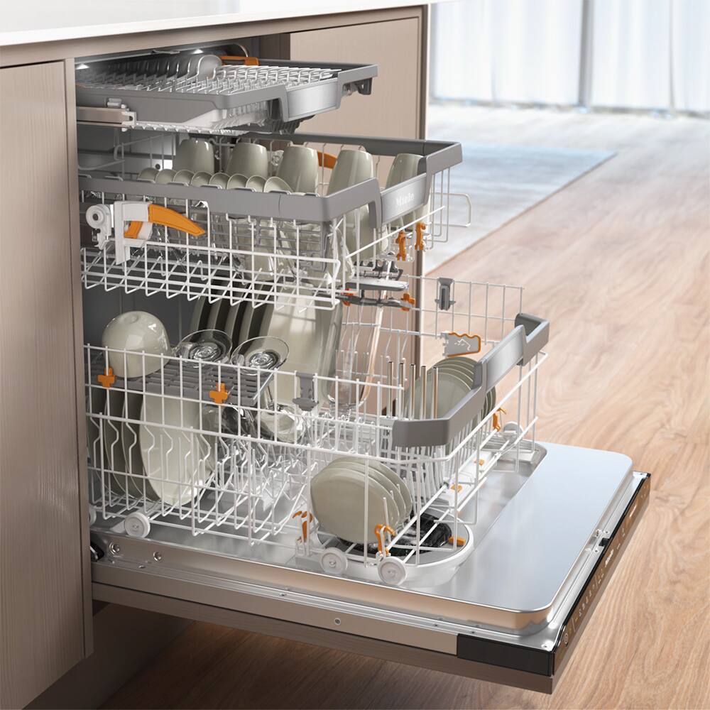Left. Miele - G 7791 SCVi K2O 24" ADA Dishwasher - Custom Panel Ready.