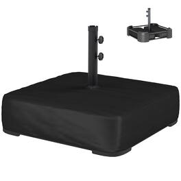 Outsunny - Parasol Base 176 lbs Sand Filled Heavy Duty Stand for Cantilever Umbrellas and 1.9" Poles - Black