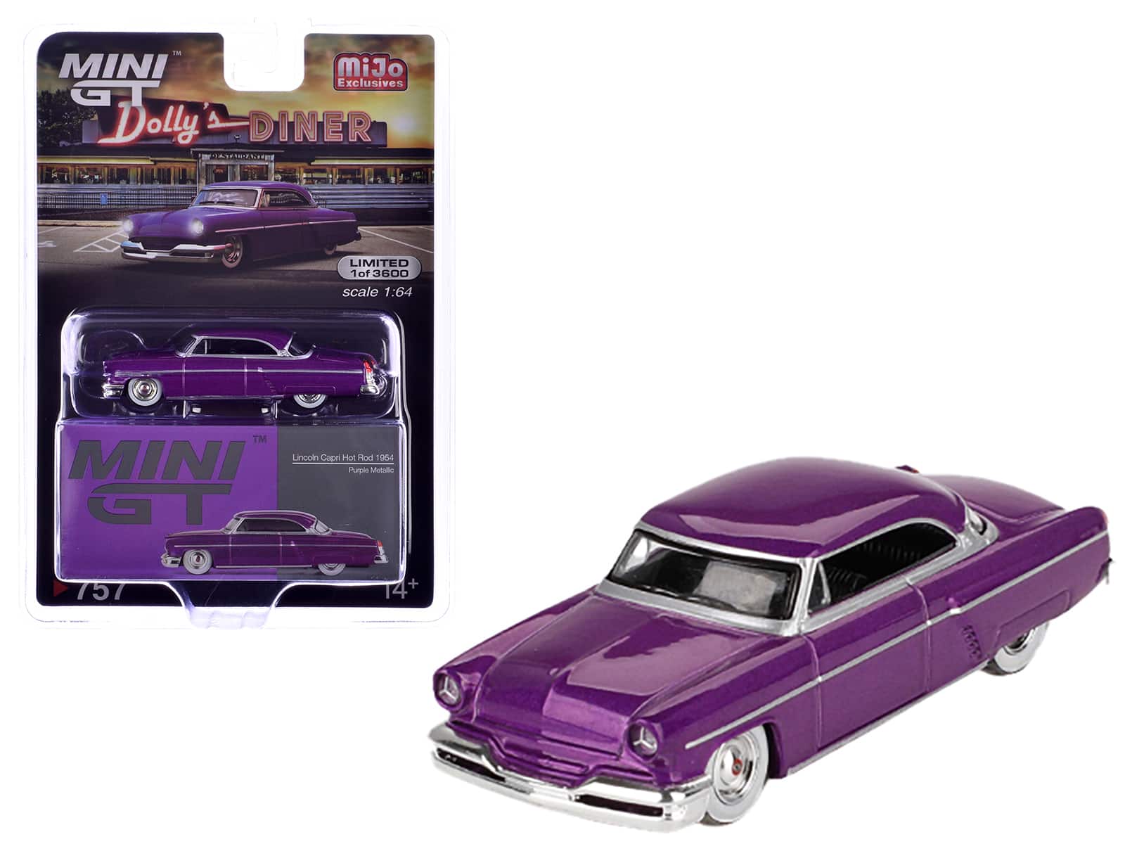 True Scale Miniatures - 1954 Lincoln Capri Hot Rod Purple Metallic Limited Edition to 3600 pieces Worldwide 1/64 Diecast Model Car by Mini GT price history on PriceWatchPro