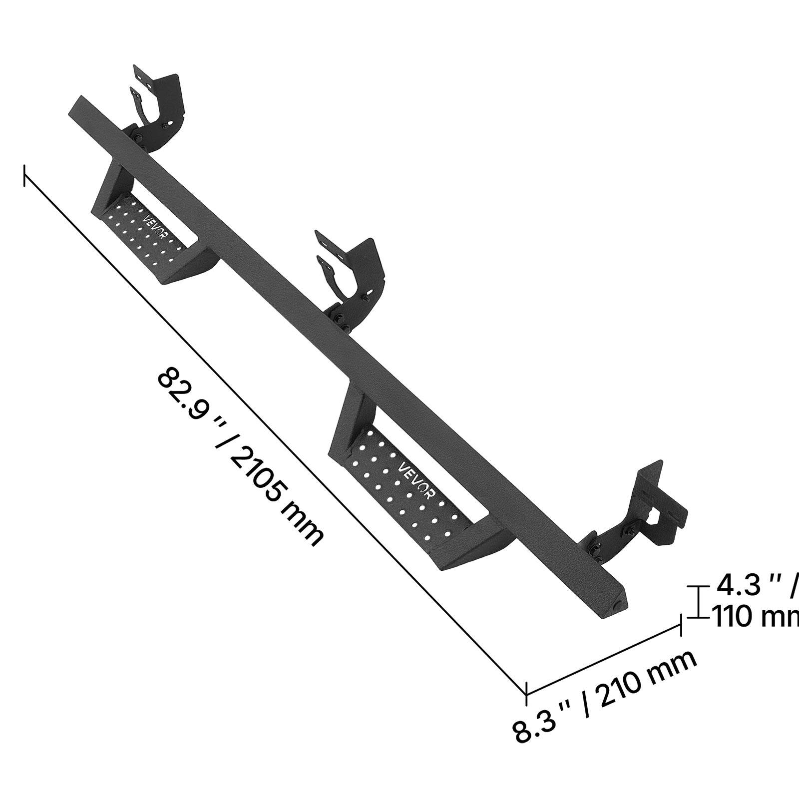 82.9" / 2105 mm  
8.3" / 210 mm  
4.3" / 110 mm
