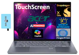 Acer - Swift 14 Laptop 14.5 WQXGA (Qualcomm Snapdragon X Elite X1E-78-100, 16GB LPDDR5X, Win 11 Home) w/USB Hub - Steel Gray