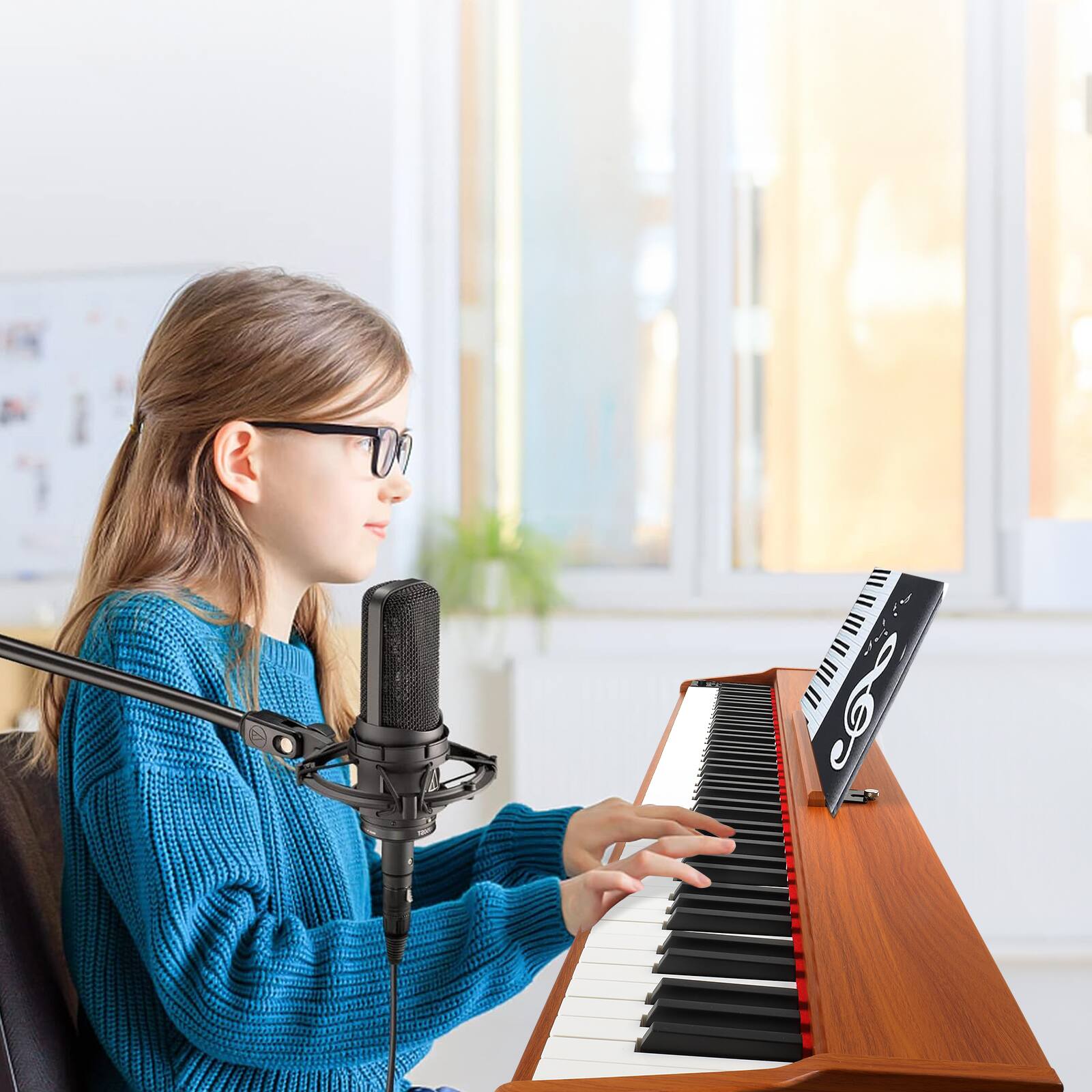 Alt View 3. Winado - 88 Key Piano Keyboard Semi-Weighted Electric Piano, Portable Keyboard Piano with Stable Piano Stand, Portable Carry Bag.