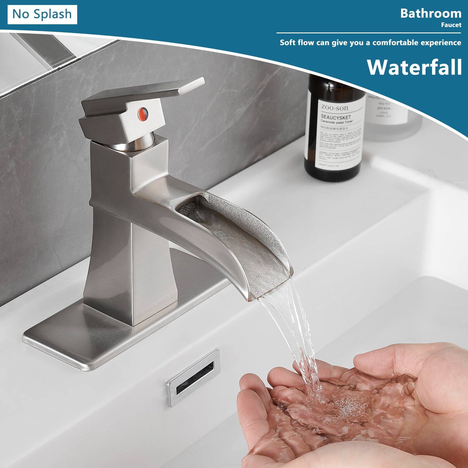 No Splash

Bathroom Faucet

Soft flow can give you a comfortable experience

Waterfall