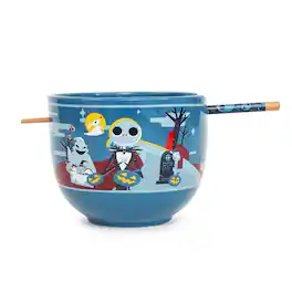 Disney - The Nightmare Before Christmas 20-Ounce Ramen Bowl with Chopsticks - Blue