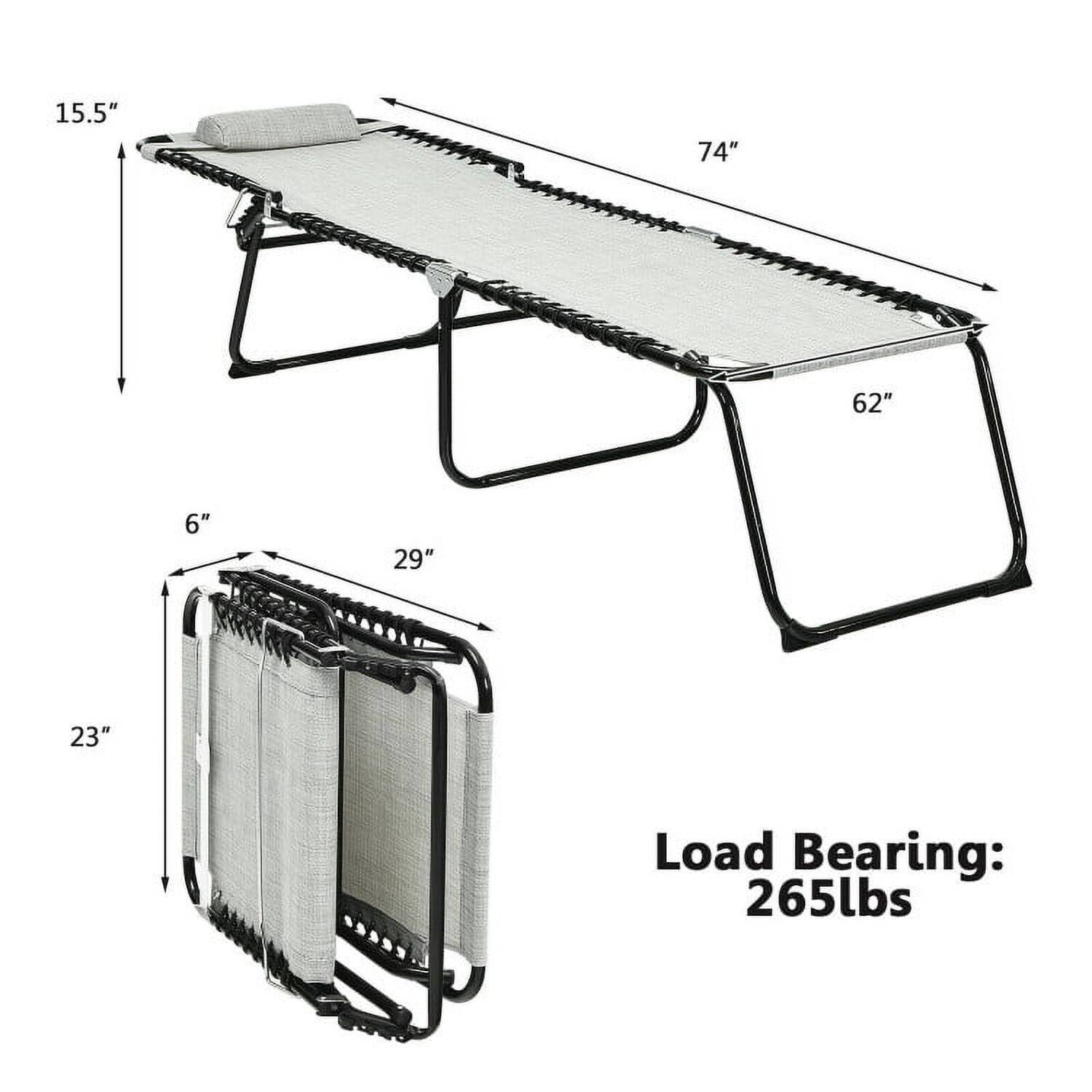 15.5" 74" 62" 6" 29" 23"  
Load Bearing: 265lbs