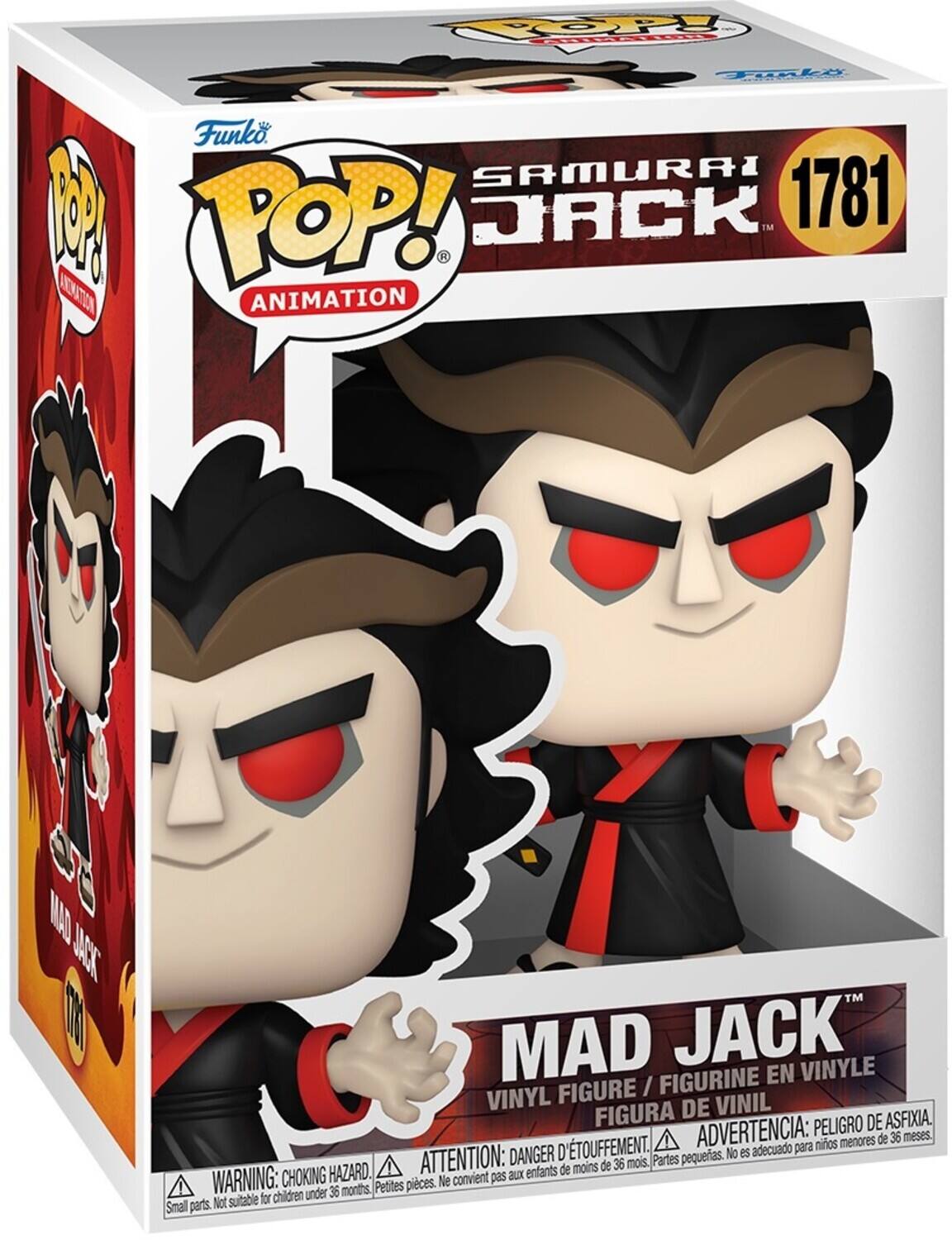 TOOPY  Tunke Funko SAMURAI W POP! DACK M 1781 CNITN ANIMATION y MAO x T MAD JACK VINYLE FIGURINE EN FIGURE / VINYL DE VINIL FIGURA PELIGRO DE ASFIXIA. D'TOUFFEMENT. ADVERTENCIA: para nios menores de 36 meses. DANGER pequeas. No es adecuado HAZARD. ATTENTION: auux enfants de moins de 36 mois, Partes WARNING: CHOKING Petites pices. Ne convient pas children under 36 months. Not suitable for Smal parts.