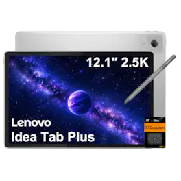 Lenovo - Idea Tab - Plus - 12.1" 2.5K Tablet - MediaTek Dimensity 6400 2025 - Tab Pen Plus - 8GB RAM - 128GB UFS + 128GB SD Card - Tab Pen Plus - 128GB SD Card - Luna Grey