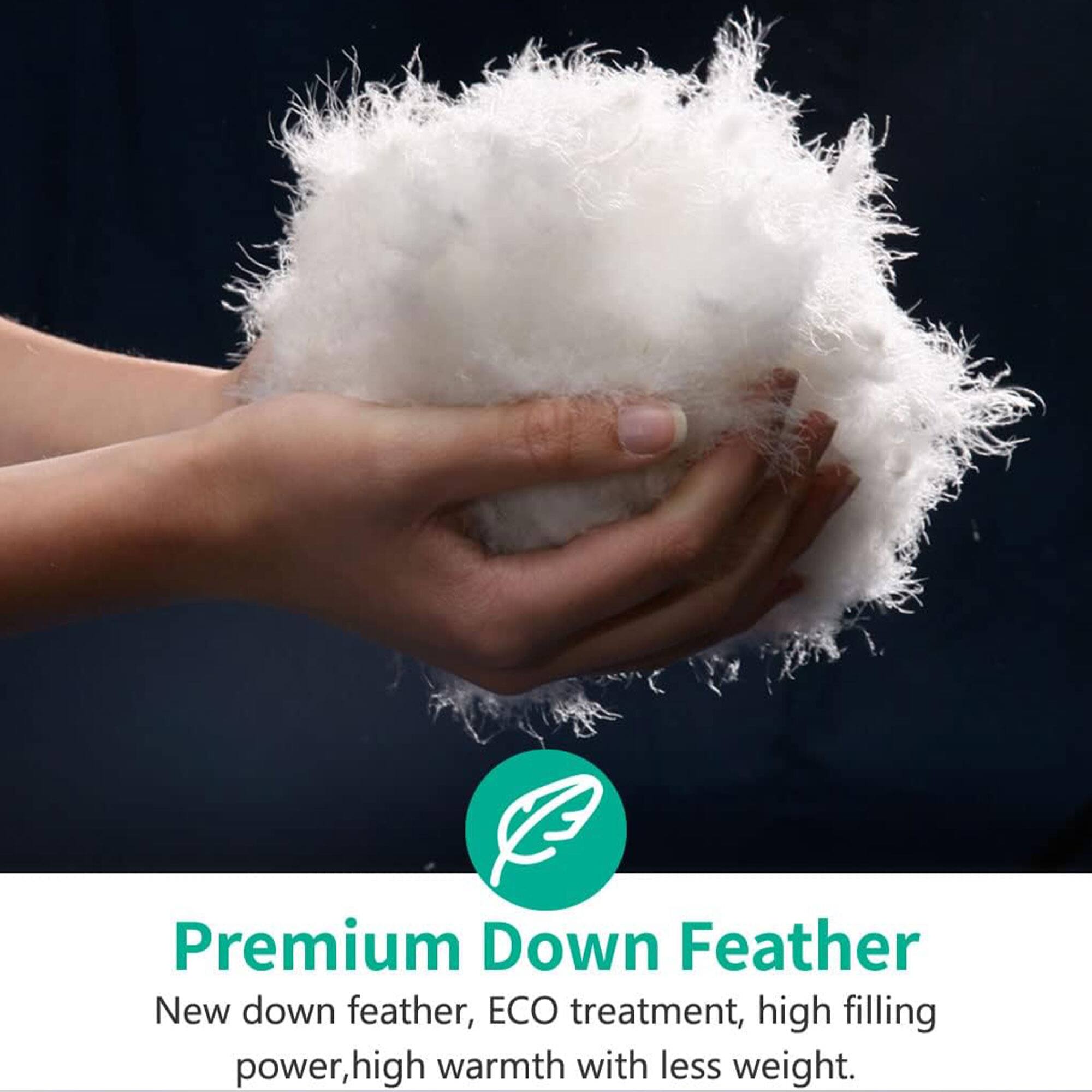 Premium Down Feather  
New down feather, ECO treatment, high filling power, high warmth with less weight.
