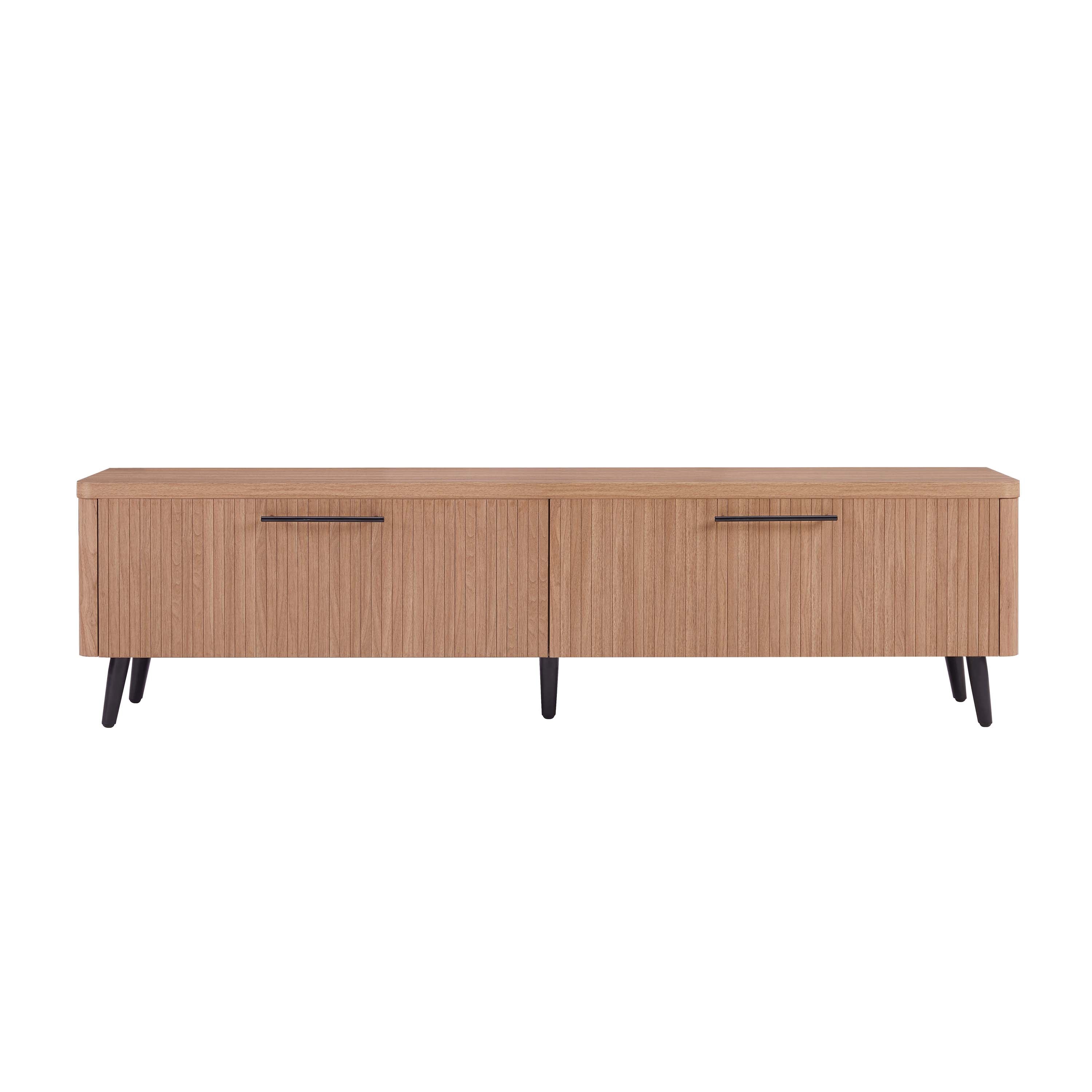 Manhattan Comfort - Jodie Mid-Century Modern 69" Fluted TV Stand - Maple