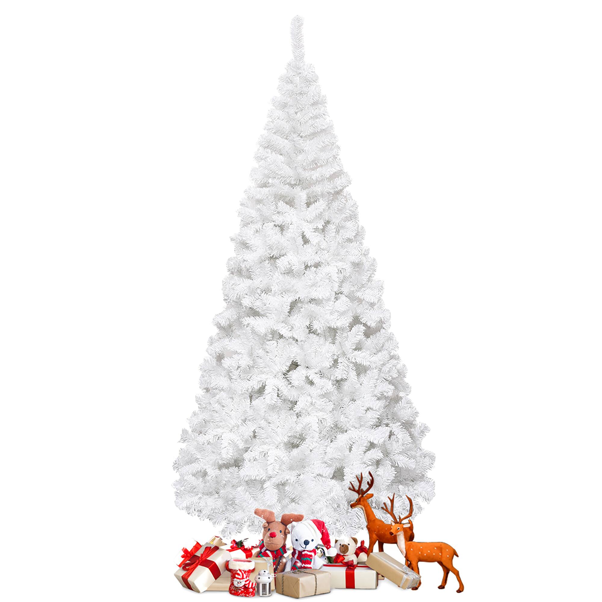 Alt View 11. Costway - 8Ft Artificial PVC Christmas Tree Stand Indoor Outdoor - White.
