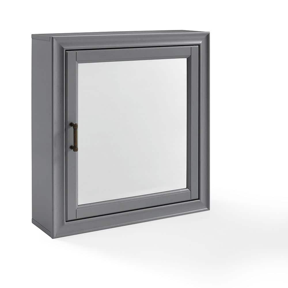 Crosley Furniture - Tara Wall Cabinet With Mirror - Gray
