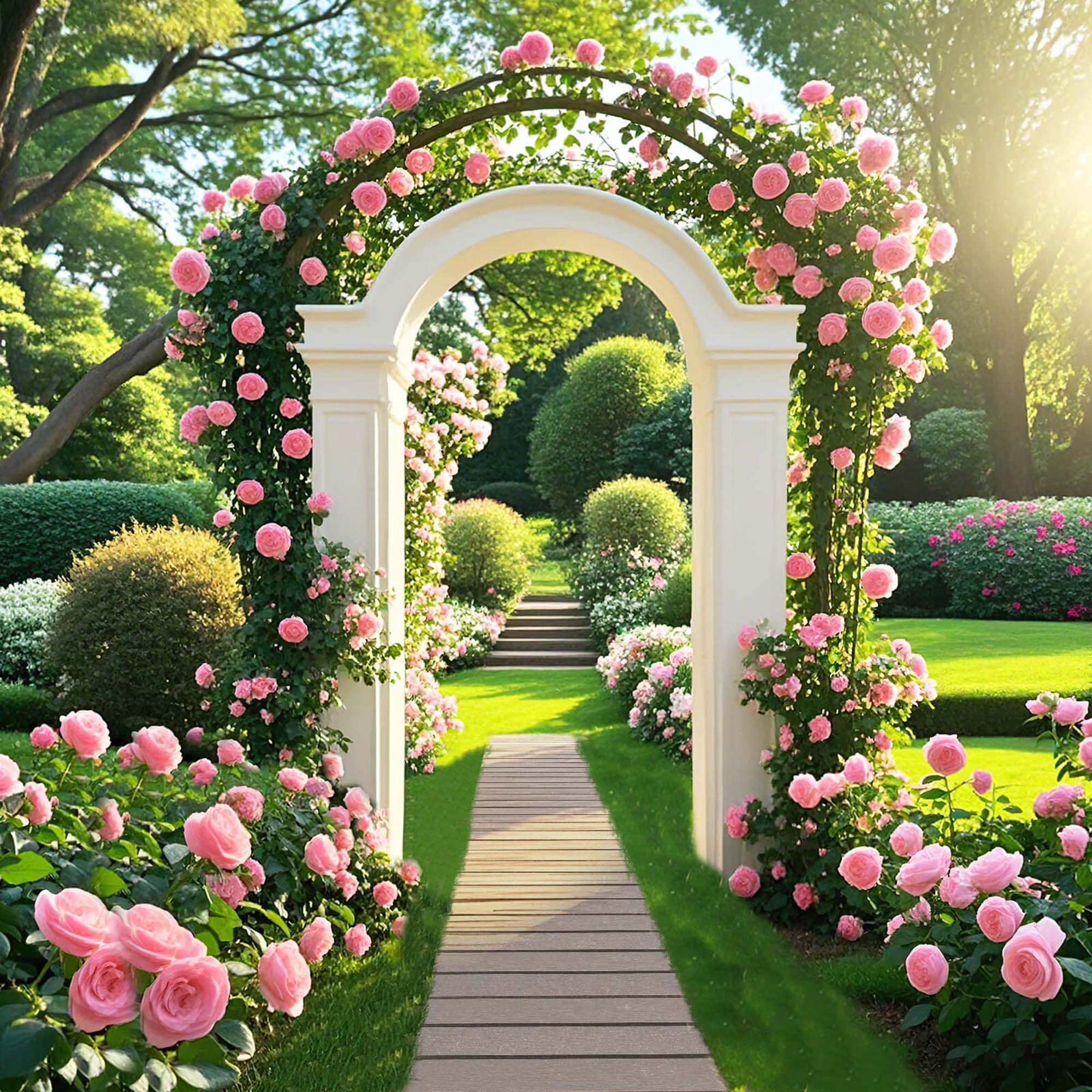 Alt View 1. Costway - Costway 8 FT Outdoor Pathway with HDPE Frame Non-slip Surface Metal Wire Connection - Gray.