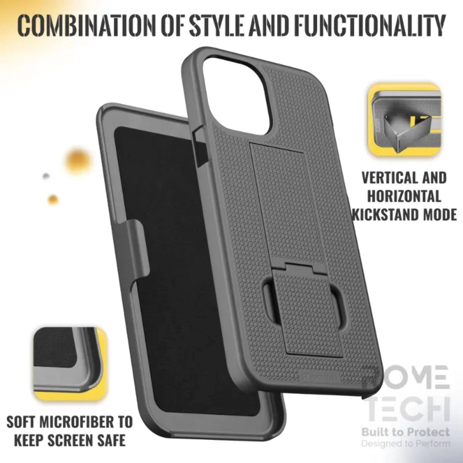 COMBINATION OF STYLE AND FUNCTIONALITY

VERTICAL AND HORIZONTAL KICKSTAND MODE

SOFT MICROFIBER TO KEEP SCREEN SAFE

Built to Protect
Designed to Perform