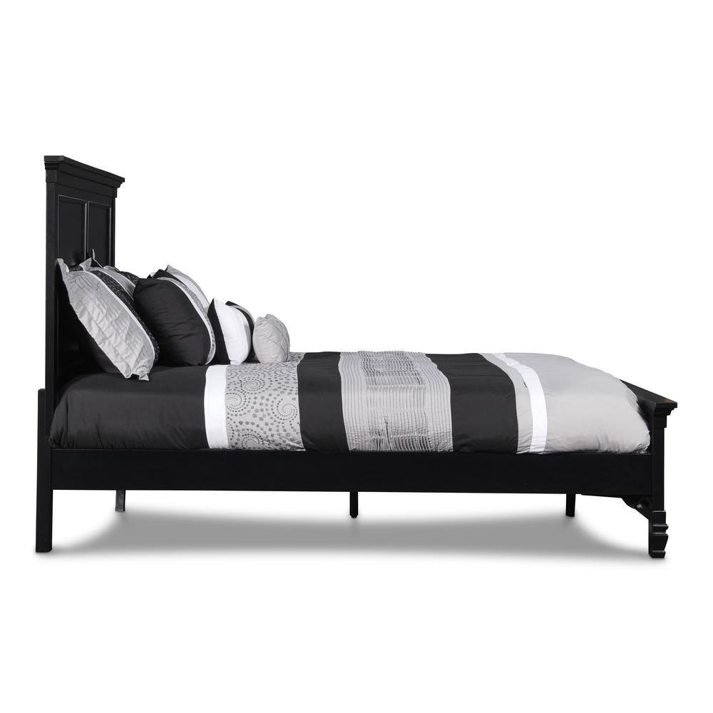 Alt View 1. New Classic Furniture - Furniture Tamarack Contemporary Solid Wood 4/6 Full Bed in Black - Black.