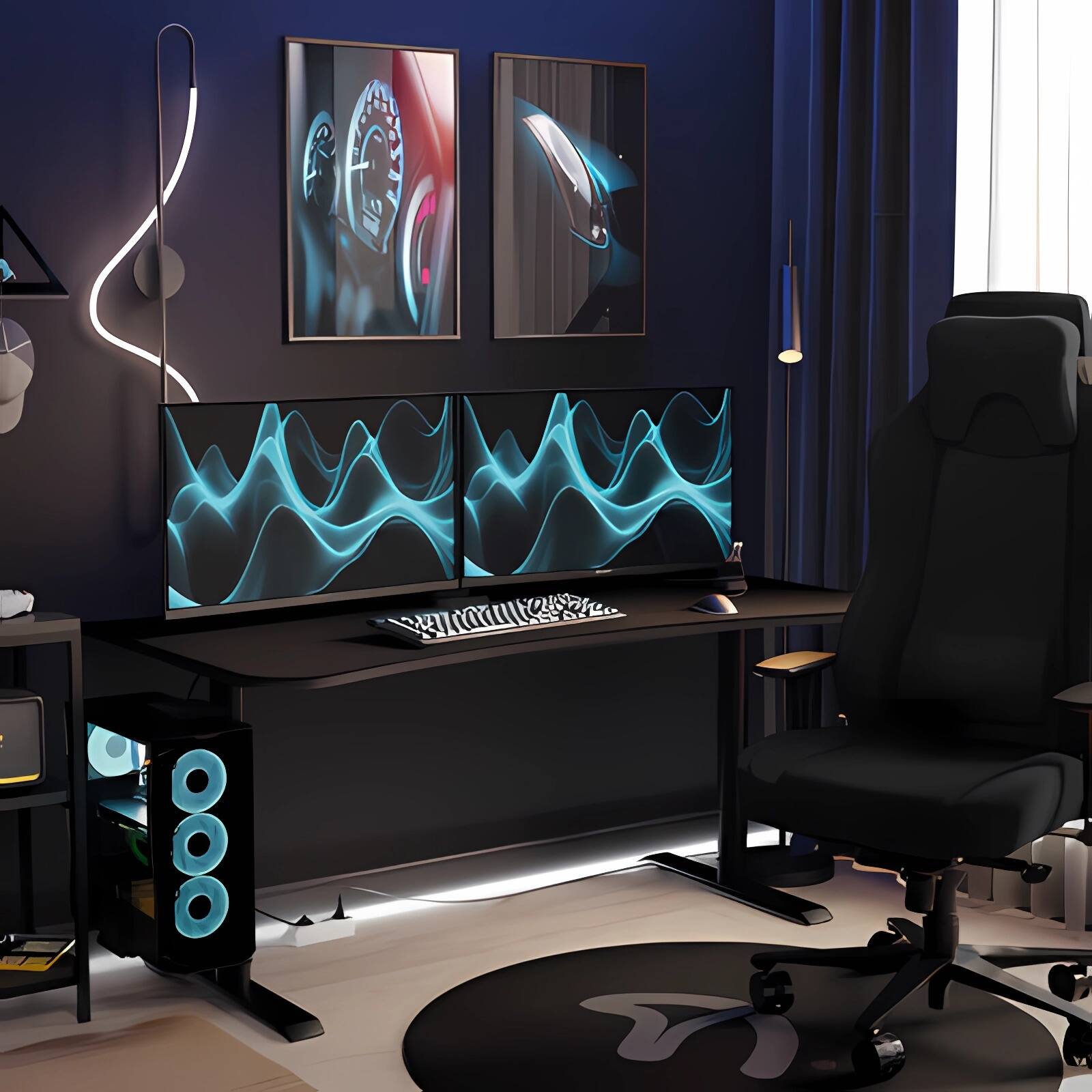 Back. Arozzi - Arozzi – Nova 32" IPS QHD 180Hz Gaming Monitor – Black - Black.