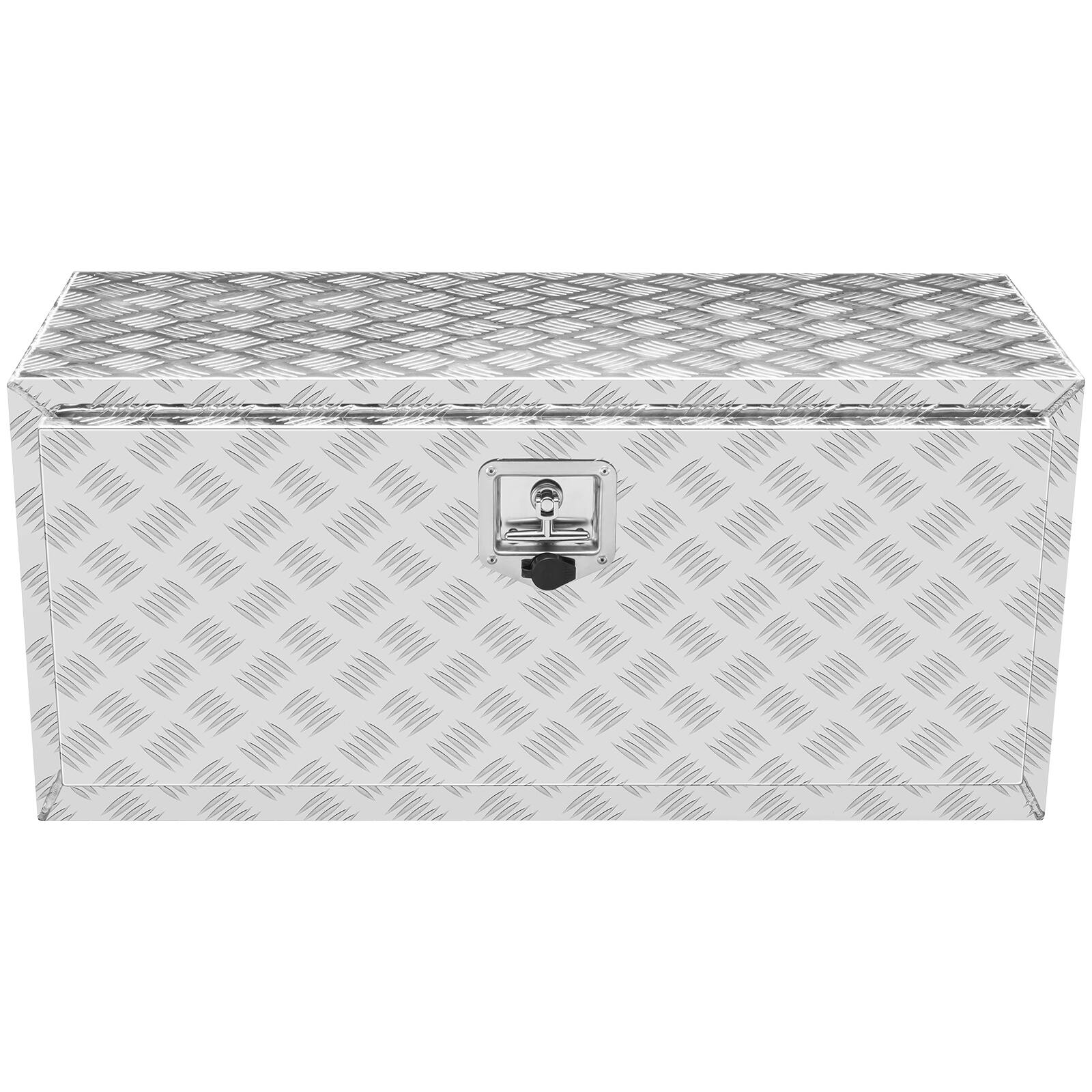 Alt View 5. VEVOR - Underbody Truck Box, 36"×17"×18" Pickup Storage Box, Heavy Duty Aluminum Diamond Plate Tool Box with Lock and Keys - Silver.