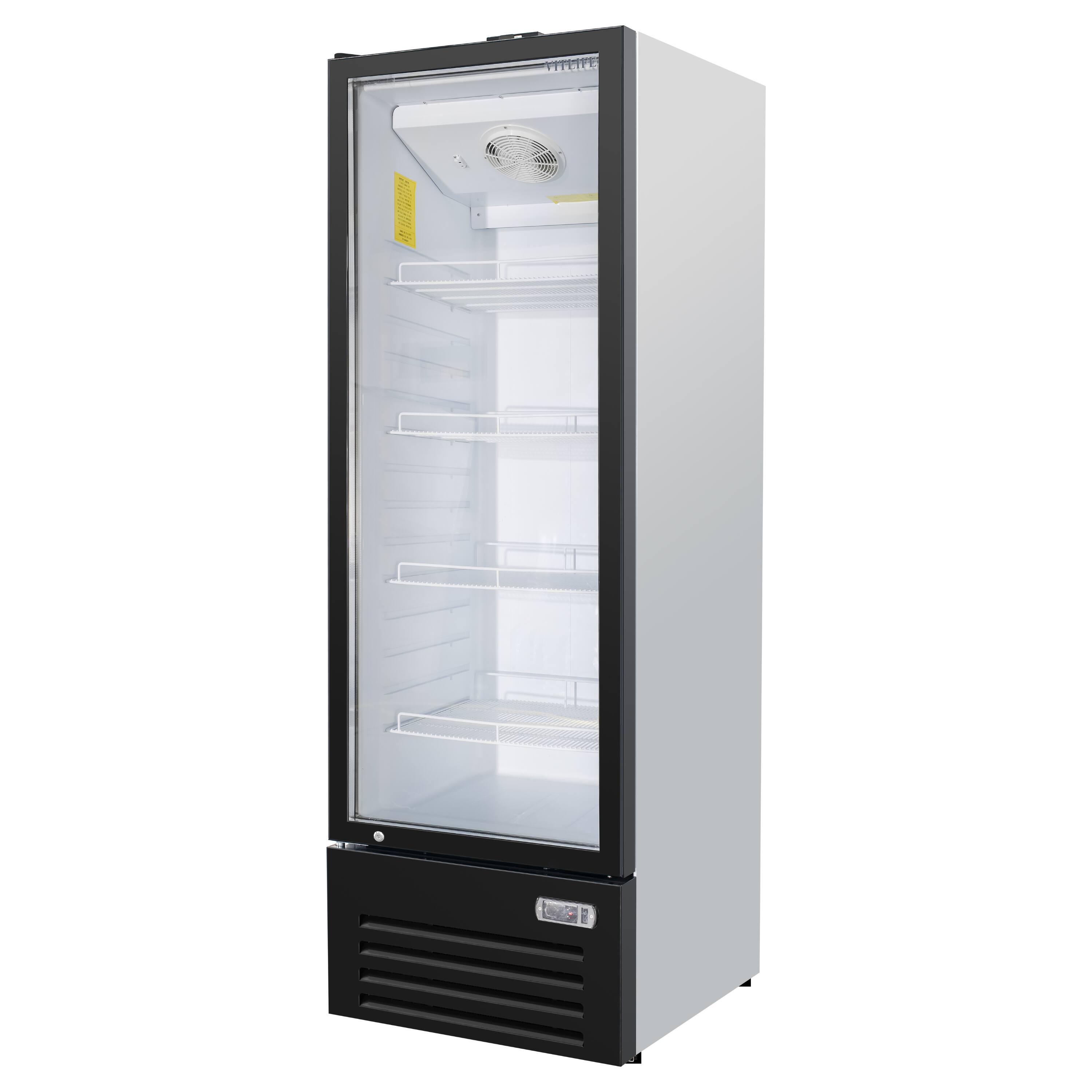 Alt View 1. Equator - Equator Vitlife 16.9 Cu Ft Commercial Glass Door Merchandiser Refrigerator, LED, Adjustable Shelves, Auto Defrost ETL - Black.