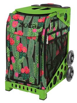 Zuca - Desert Blossoms Sport Insert Bag and Green Frame with Flashing Wheels - Natural
