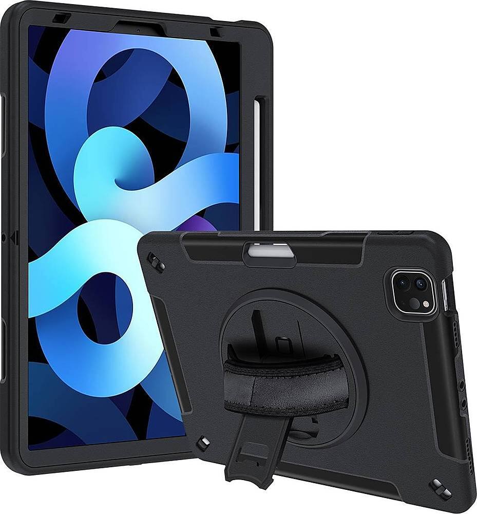 Alt View 14. SaharaCase - Raider Series Heavy-Duty Hand Strap Case for Apple iPad Air 10.9" (4th/5th Gen) and iPad Air 11" (M2 2024 and M3 2025) - Black.