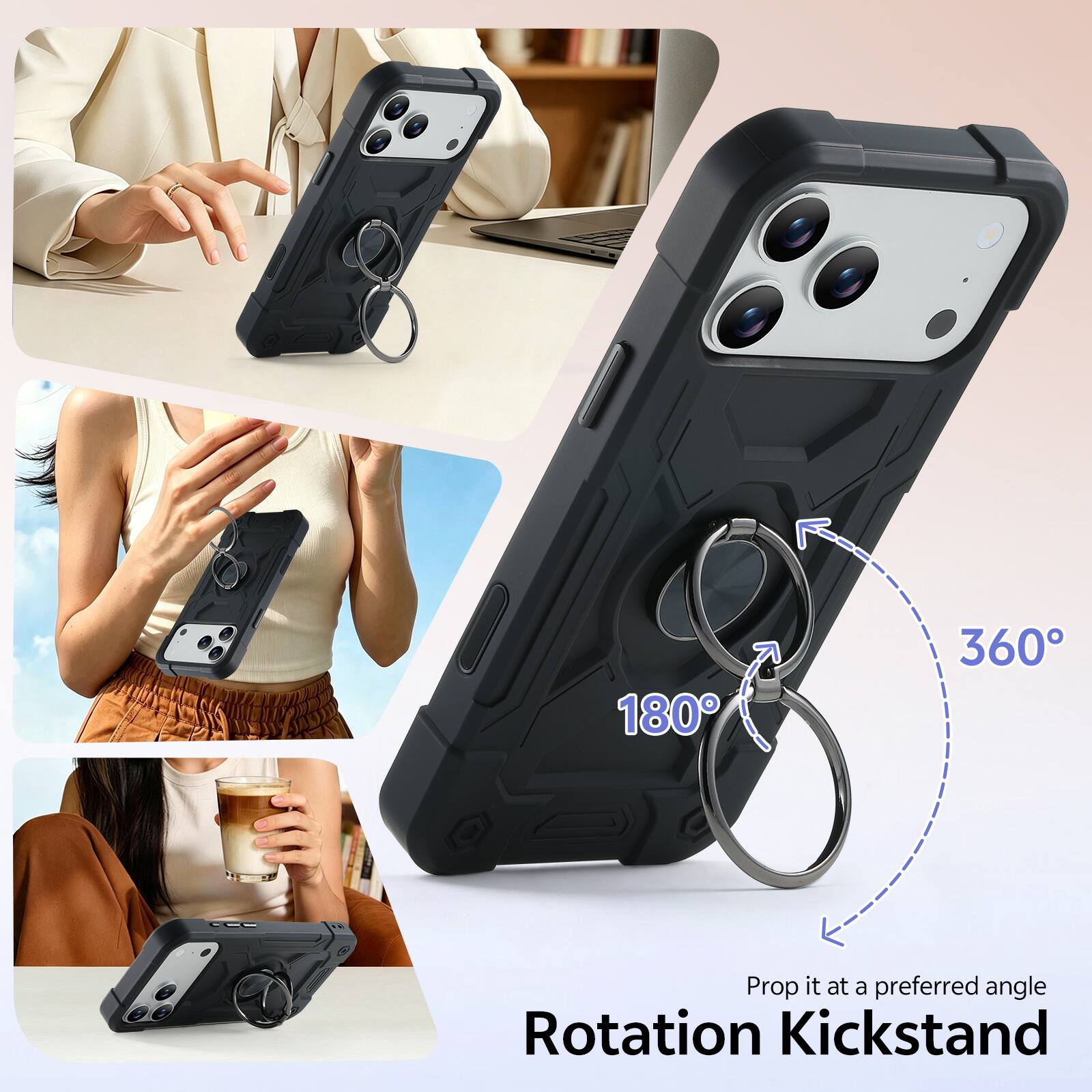 UUCOVER Rugged Protective Case for iPhone 17 Pro Max, Shockproof ...