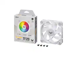 ASUS - TUF GAMING TF120 ARGB Fan - 120mm PWM, Fluid Bearing, Custom LEDs - White