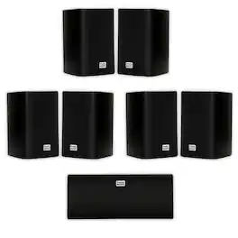 Acoustic Audio by Goldwood - AA351B and AA35CB Indoor Speakers Home Theater 7 Speaker Set - Black