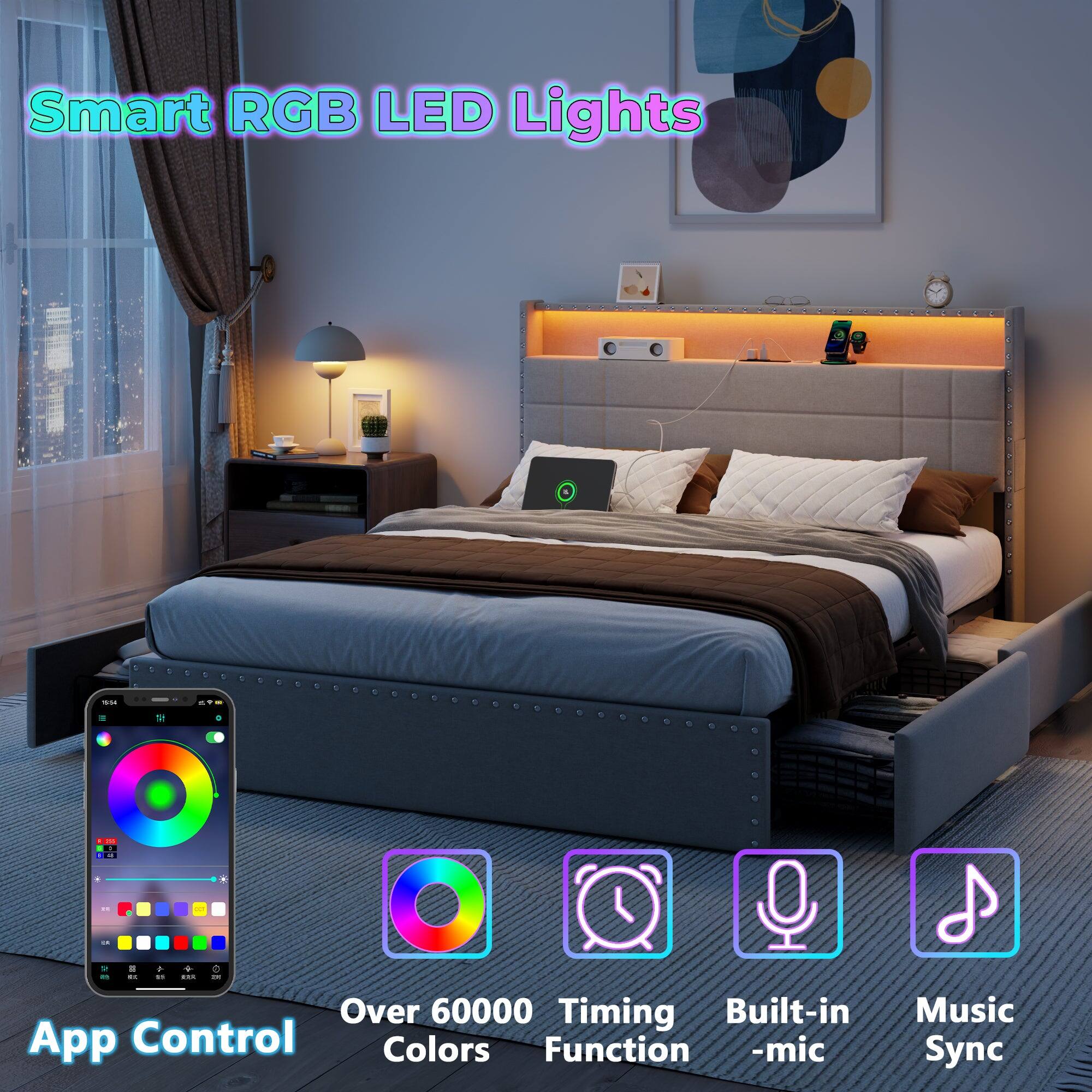 Smart RGB LED Lights

- Over 60000 Colors
- App Control
- Timing Function
- Built-in Mic
- Music Sync