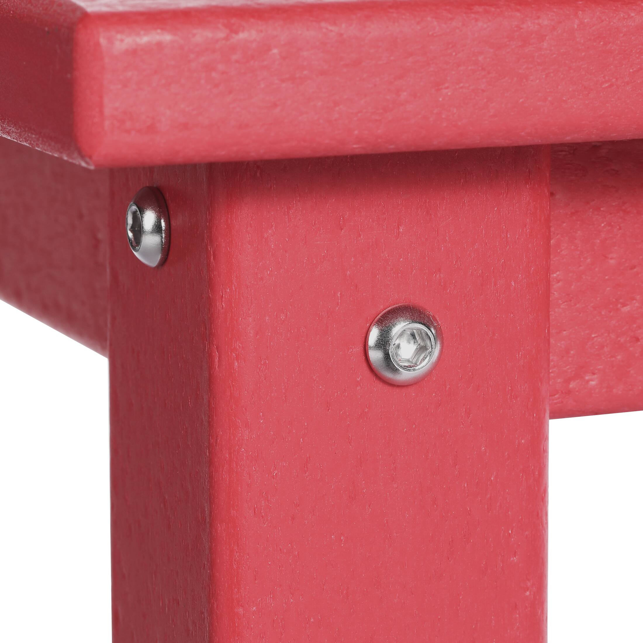Alt View 6. WestinTrends - WestinTrends Malibu Kids Outdoor Patio Furniture HDPE 30" Wide Square Dining Table - Red.