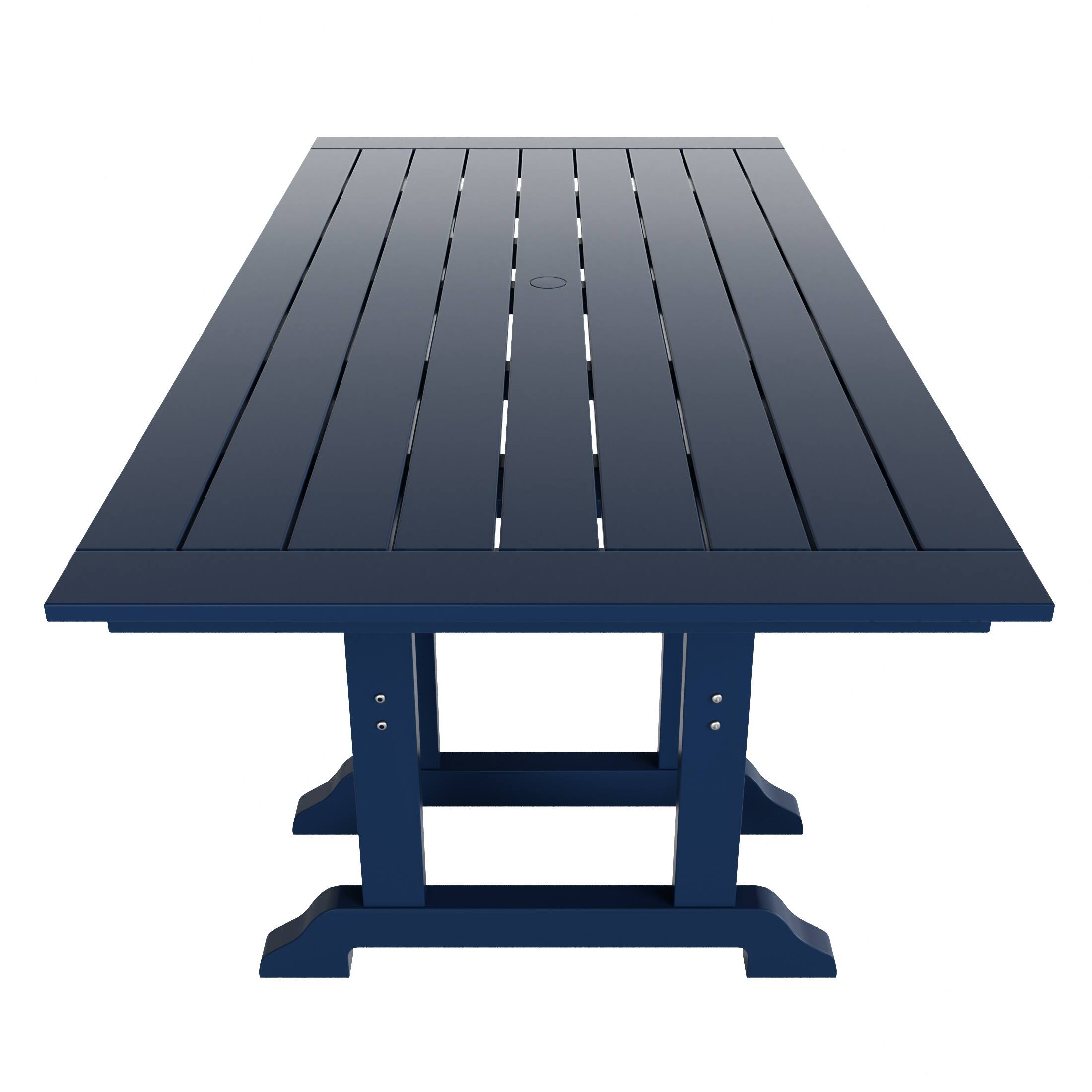 Alt View 1. WestinTrends - WestinTrends Malibu 71" Outdoor Patio Dining Table - Navy Blue.