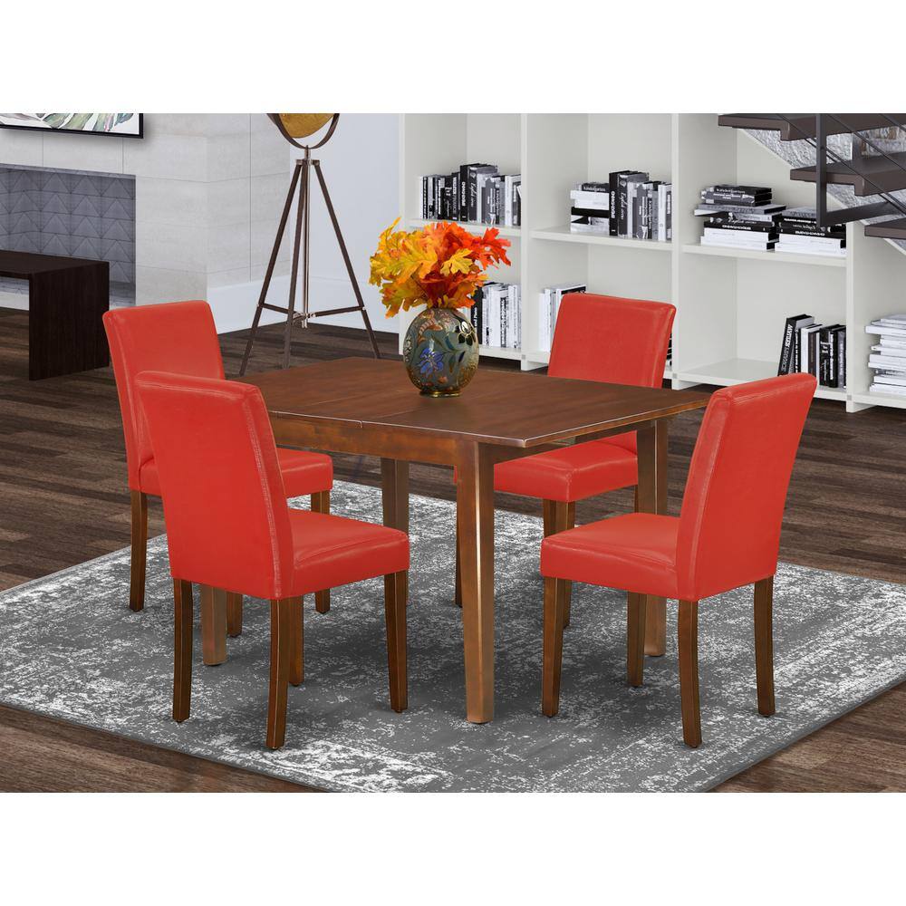 Back. East West Furniture - Dining Room Set Mahogany - Brown.