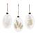 Front. BreeBe - Natural Dried Floral Glass Ornament (Set of 12) - White, Beige.