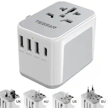 TESSAN
USB A1 USB-A2 FUSB-A3 ZUSB C1
9779% 19 P2 % PIA S 0O
UK AU US EU