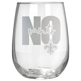 Great American Products - New Orleans Saints Etched 17oz. City Stemless Wine Glass - Multicolor