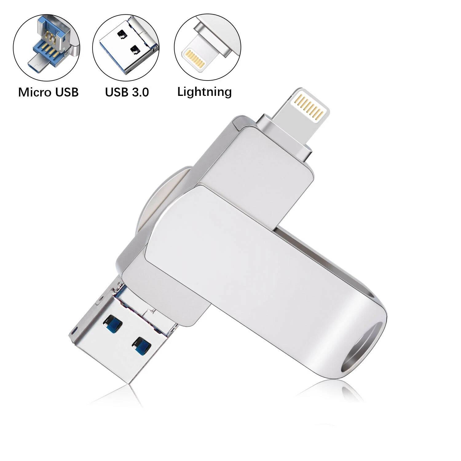 Micro USB  
USB 3.0  
Lightning
