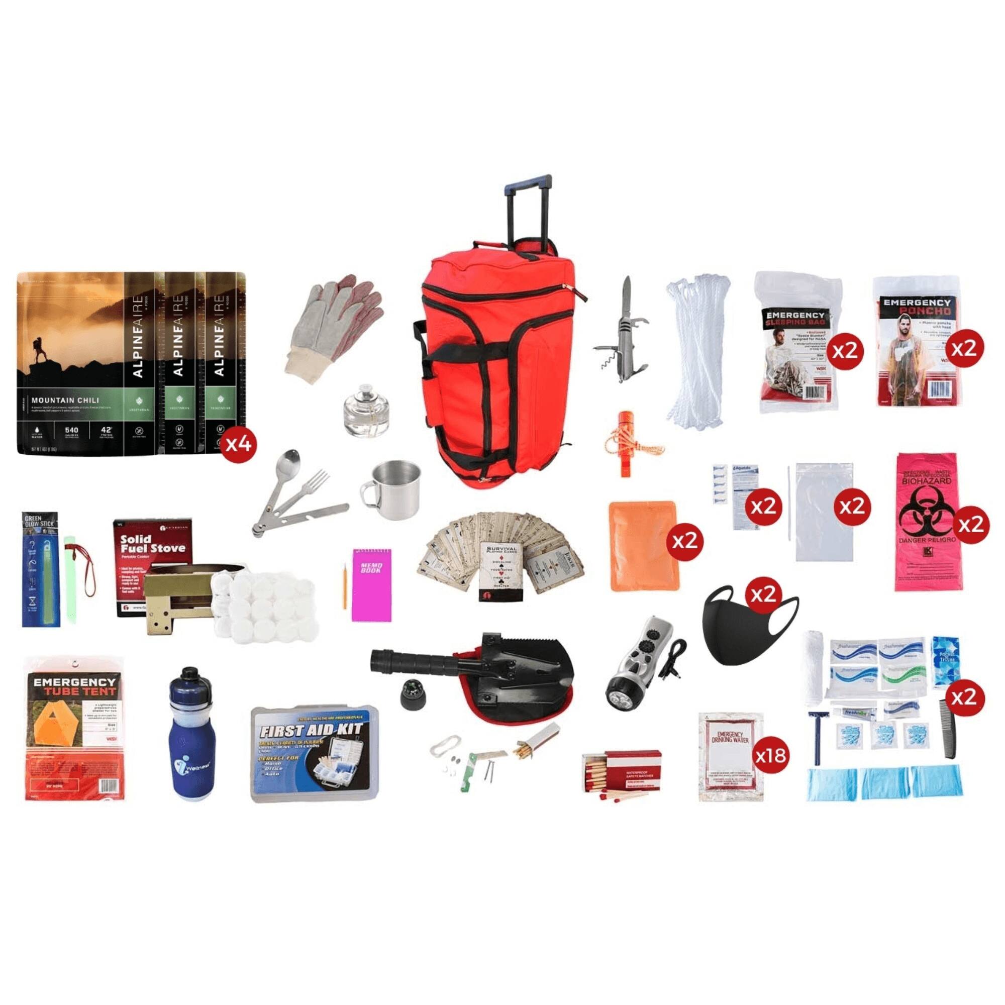 MOUNTAIN CHILI ALPINEFIRE ! ! ALPINEFIRE EMERGENCY C.RNO -dd x2 x2 I 540 . : 8 x4 maPE I BICHAJARD -.s - Solid Fuel Stove x2 x2 x2 x2 cnriEn adida M addal ! x2 EMERGENCY TUBE TENT x2 FIRST AID KIT C D daa daas x18