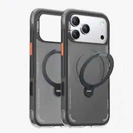 TORRAS - Ostand Q3 Air iPhone 17 Pro Max Case: 360° Spin Magnetic Kickstand, Mil-Grade Slim Cover - Shadow Black