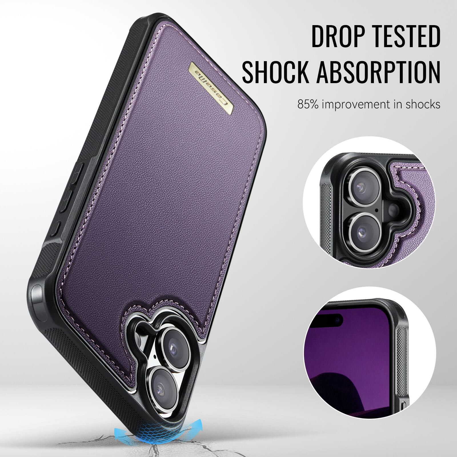 DROP TESTED  
SHOCK ABSORPTION  
85% improvement in shocks
