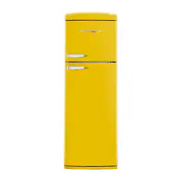 Unique Appliances - 24 in. Wide Classic Retro 11 cu.ft. Top Freezer Refrigerator - Canary Yellow