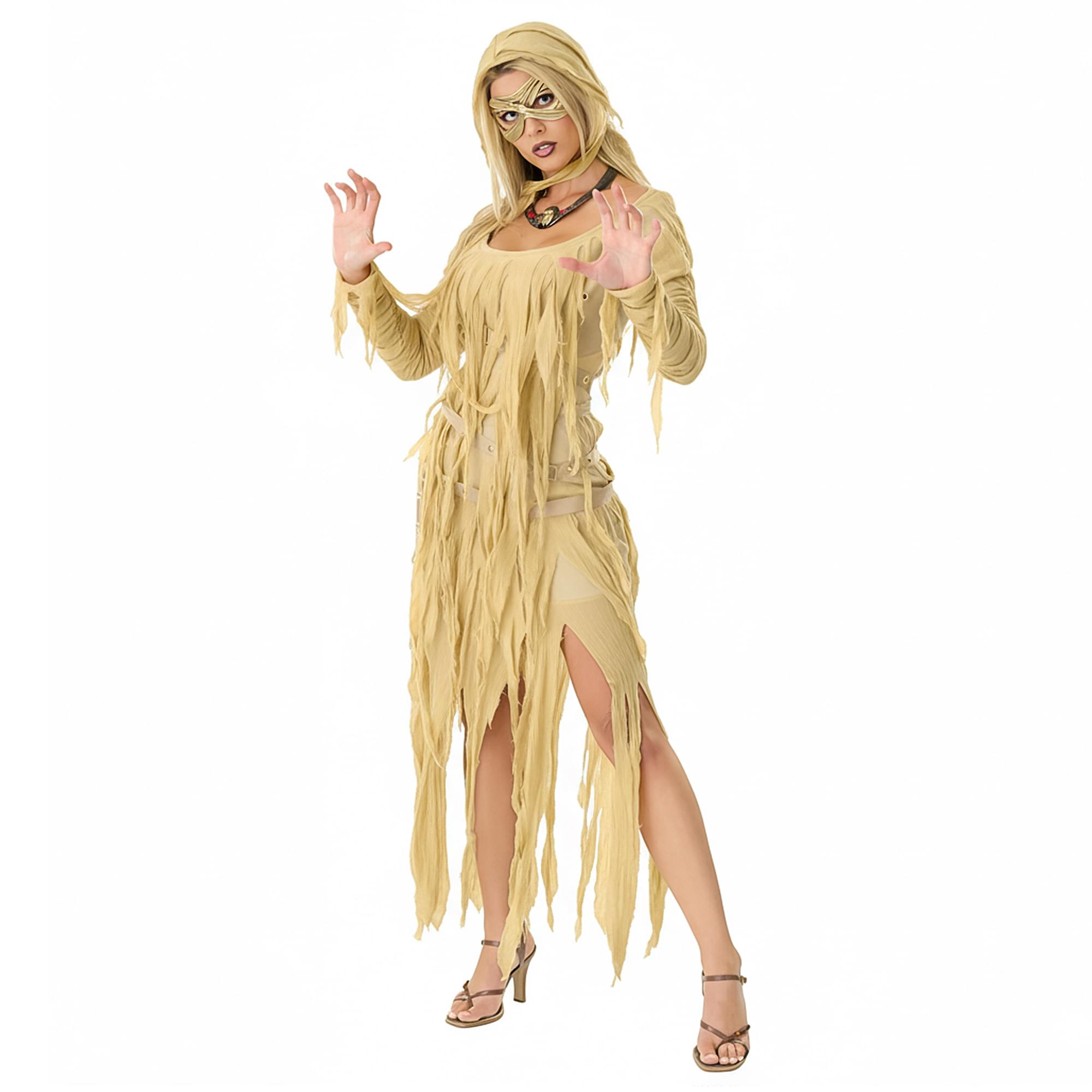 Alt View 1. Rubies - Mummy Queen Standard Adult Costume One Size - White.