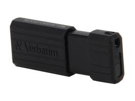 Verbatim - Pinstripe 32GB USB 2.0 Flash Drive 49064 - Black