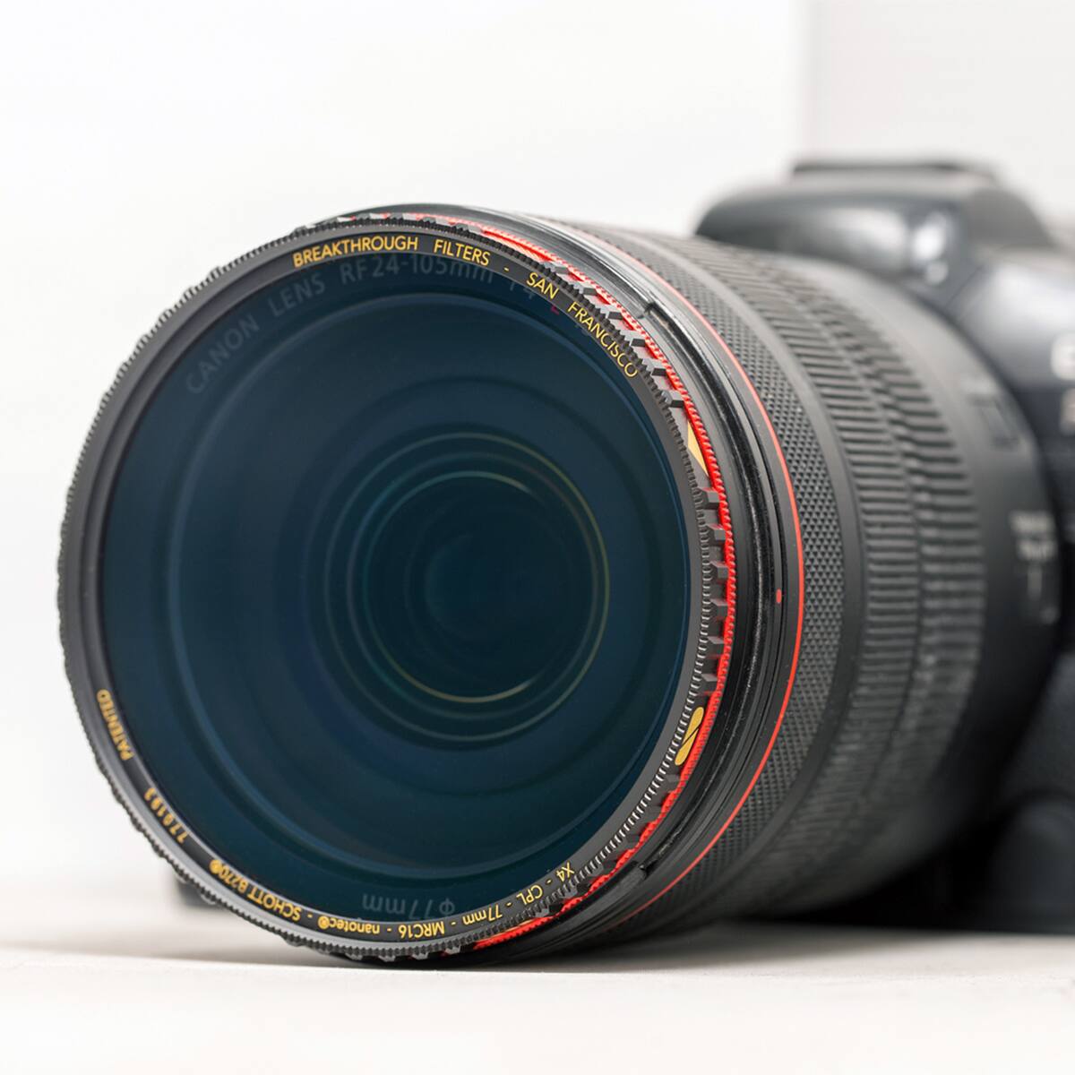 BREAKTHROUGH FILTERS RF24-105mm LENS SAN FRANCISCO PATENTED 179193 B2700 X4 SCHOTT
CANON LENS
17mm
77mm
nanotec
MRC16