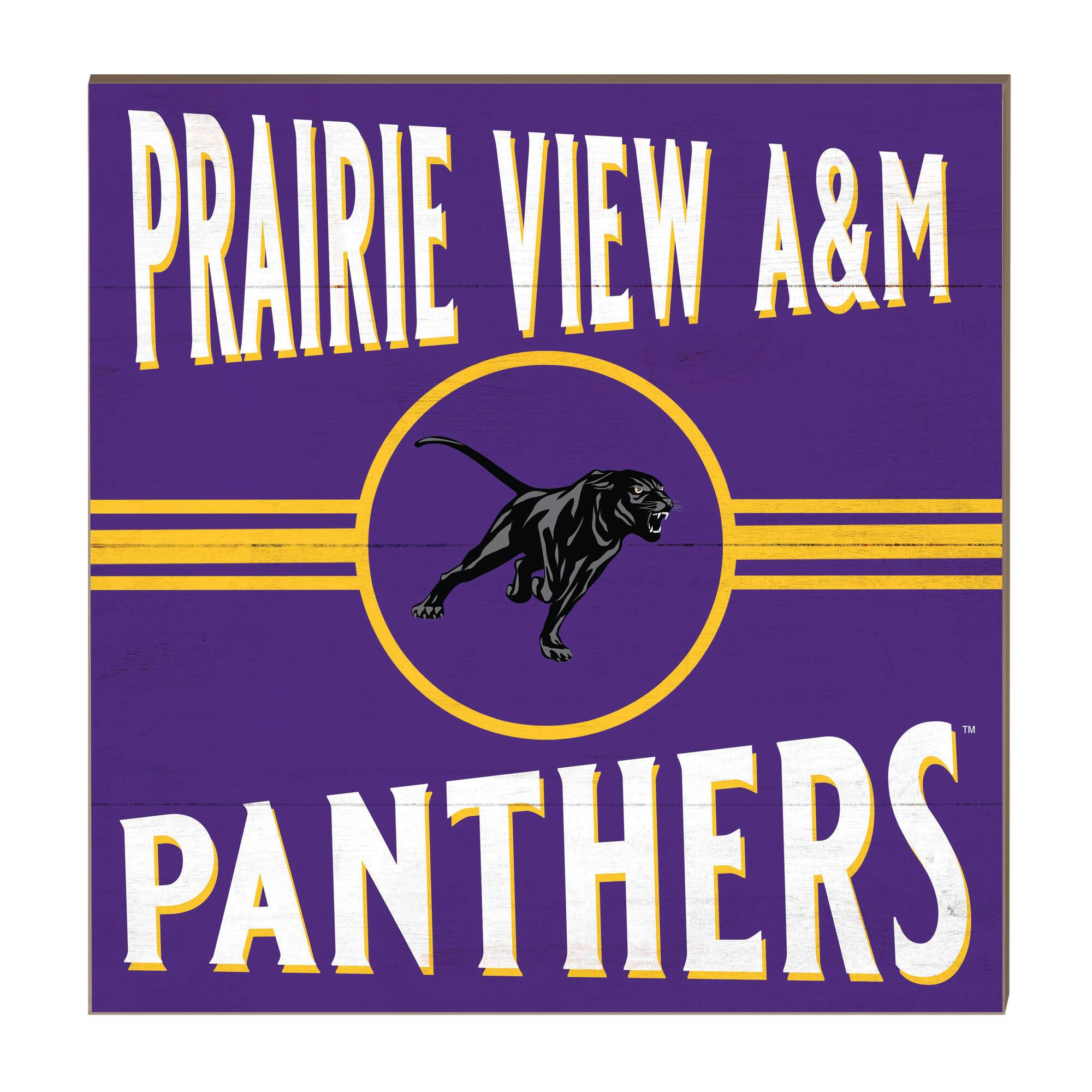 Prairie View A&M Panthers 10'' x 10'' Retro Team Sign