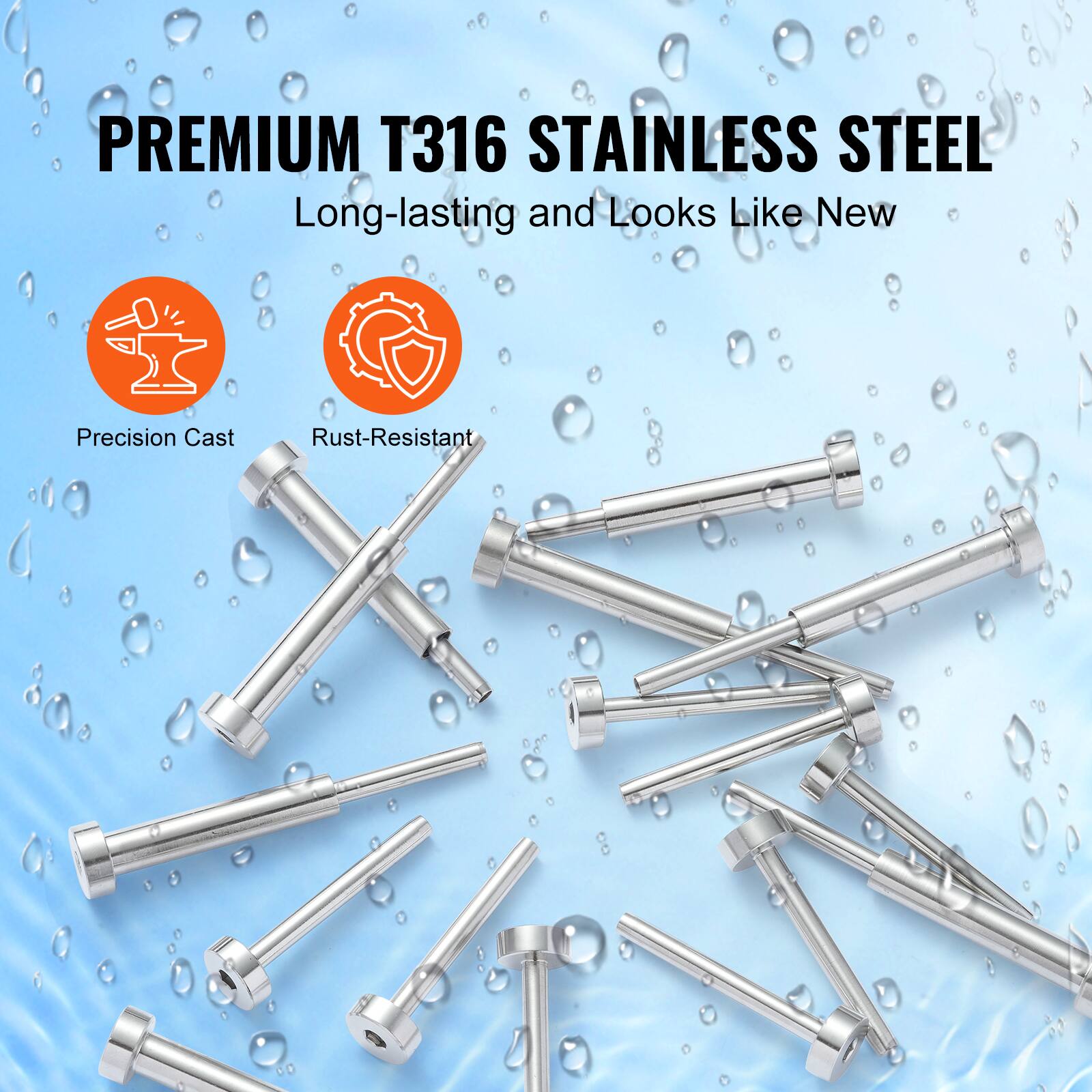 PREMIUM T316 STAINLESS STEEL  
Long-lasting and Looks Like New  
Precision Cast  
Rust-Resistant