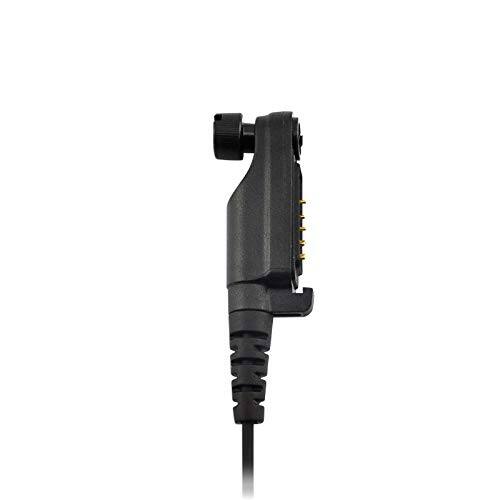 Back. ProMaxPower - 2-Wire Acoustic Tube Earpiece with PTT Mic for Hytera PD602, PD682 & Other Radios - Black.