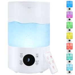 Topteng - 1.06Gal Ultra Quiet Cool Mist Humidifier for Bedroom-28dB Ultrasonic with Color Changing Light,360° Nozzle,Auto Shut-Off - White